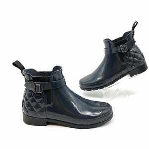 Hunter Black Rubber Bootie | Women’s Winter Boot 8